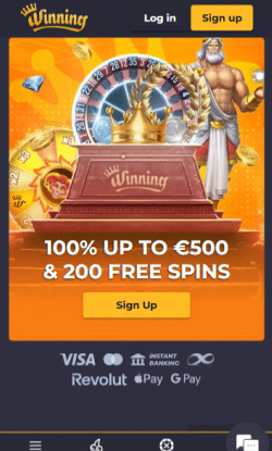 Ga meteen naar Winning om op de sign up knop te klikken